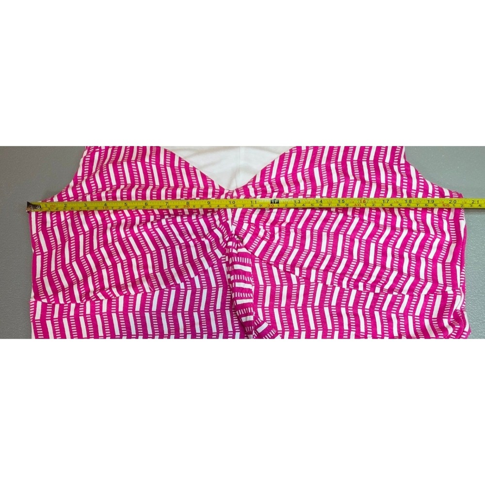 ELOQUII Women Plus Size 18 Pink White Cut Out Tie Sleeveless Maxi Dress NWT - Picture 6 of 13
